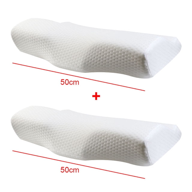 Almohada ortopédica de espuma viscoelástica de 60x35cm de rebote lento, almohadas suaves para dormir con memoria, en forma de mariposa, para relajar el cuello uterino para adultos Tan Jianjun unisex