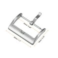 thumbnail image 2 of Uxcell Watch Brushed Stainless Steel Arc Side Type Buckle, for 24mm Width Watch Bands, 2 of 5