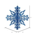 thumbnail image 2 of Vickerman 6" Blue 3D Glitter Snowflake Christmas Ornament, Set of 3, 2 of 2