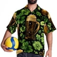 thumbnail image 4 of Saint Patrick's Day Men's Short Sleeve Poplin Shirt, Casual Printed Button Down Top for Summer Beach, Spread Collar Unisex Beach Shirt, 4 of 6