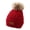 Wine Red, variant on UDIYO Fashion Baby Unisex Autumn Winter Knitted Pompom Beanie Cap Warm Thicken Hats