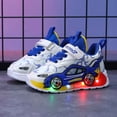 thumbnail image 5 of CAICJ98 Toddler Boys Light Up Shoes Led Flashing Walking Shoes Lightweight Breathable Sneakers for Boys Blue,11(Toddler/Little Kid), 5 of 7