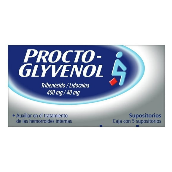 Supositorios Procto-Glyvenol 5 piezas 400 mg/ 40mg