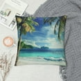 thumbnail image 2 of Orinice Palm Trees Graphic Decorative Throw Pillow Cover for Home Couch Living Room Bed Sofa - High-Quality Summer Style Zipper Closure - 1PC 24x24in, 2 of 5