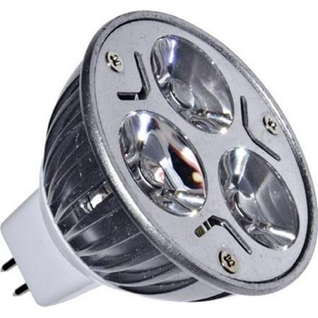 - Dabmar Lighting DL-MR16-LED-1-3-65K MR16 LED 3W High Power 3 LEDs Lamps - 12V Daylight, Super Bright White - 2.05 x 1.95 x 1.95 in.