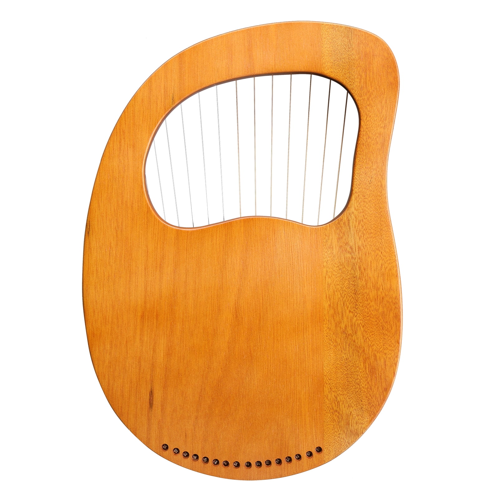 16-String Lyre Harp with Angel Wing Design, Sapele Wood Flat-Panel Body, Beginner-Friendly Instrument for Meditation and Relaxation, Includes Carry Bag and Tuning Wrench