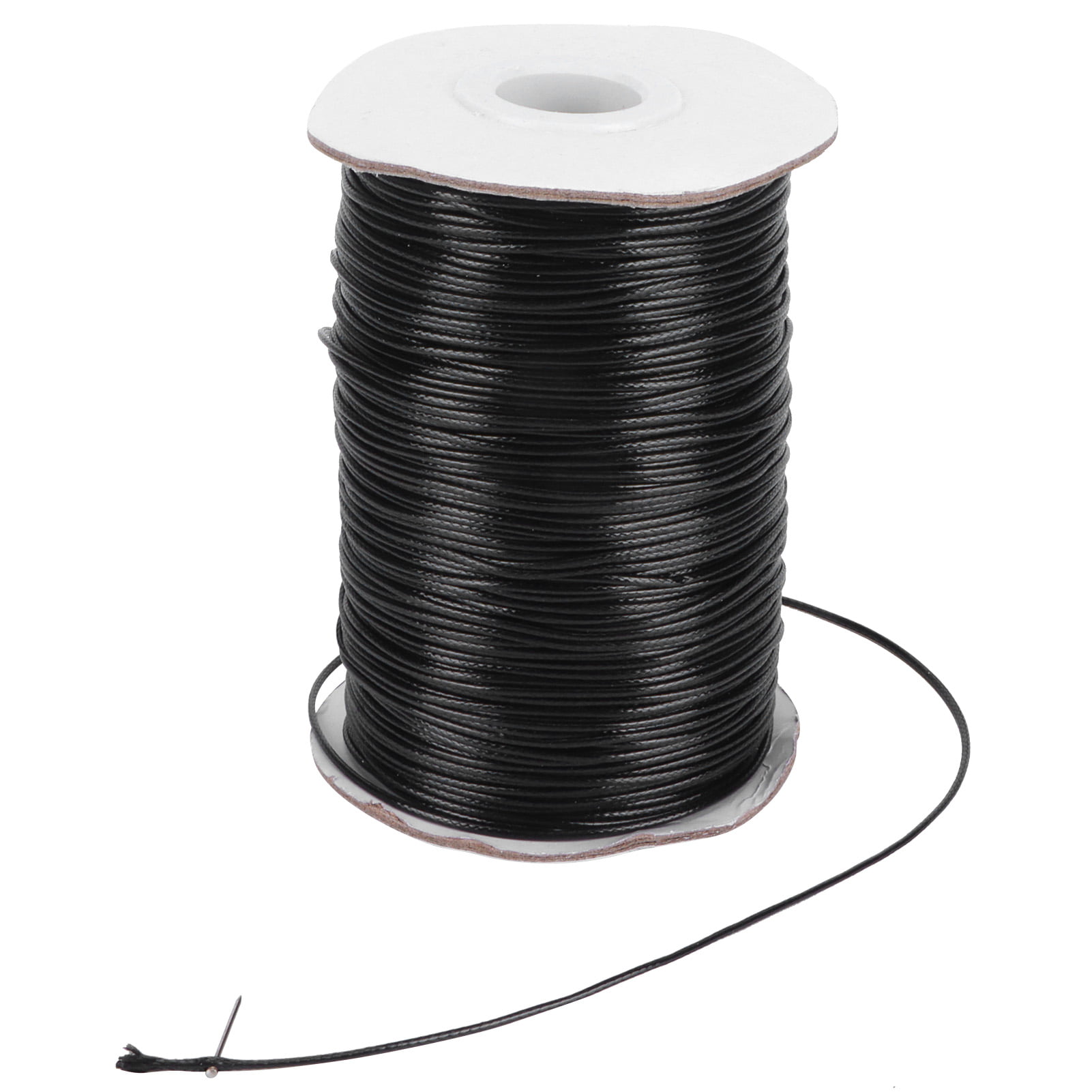10m waxed polyester thread twisted 1.5mm black