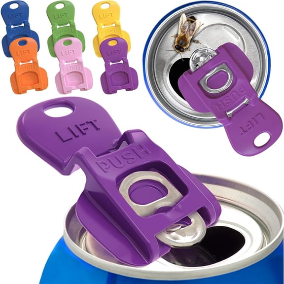 The Zfit 6-36 Pack Complete Cover Easy Tab Opener New and Improved Beverage Barricade Colorful Drink Can Protector Cap for Soda, Beer, Coke Shields From Bugs, Bees, Dust at the Party, BBQ, Beach