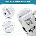 thumbnail image 5 of Ryvnso 30 oz Tumbler with Handle and Straw Retro Highland Cows Insulated Stainless Steel Travel Mug with Lid, 5 of 9