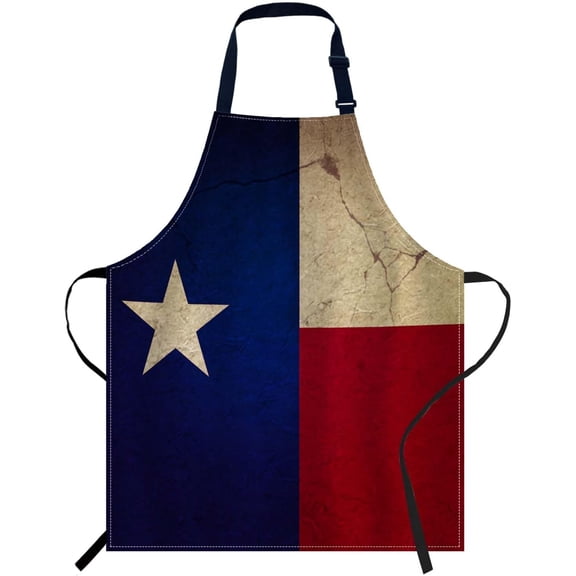 Vintage Texas Flag Apron,Adjustable Neck Bib Apron for Men Women,Suitable for Kitchen Cooking Waitress Chef Apron