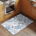 thumbnail image 3 of 2x3 Door Mat Rug, Coastal Coral Non-Skid Rubber Backing Large Rectangle Rugs - Living Room Bedroom Home Office, Vintage Ocean Blue Starfish Conch Nature Indoor Floor Mat Carpets Washable Rug, 3 of 9