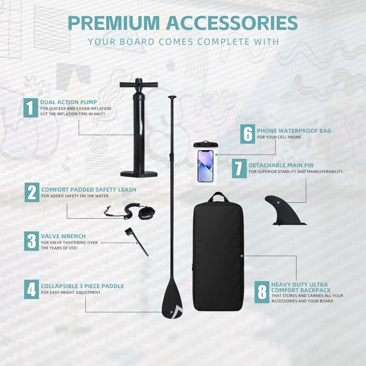 MSEASFREE Inflatable Paddle Board Stand up Paddle Board with Premium SUP Accessories