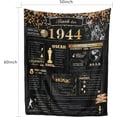 thumbnail image 4 of 80th Birthday Gifts for Women Men - 80th Birthday Gift Ideas - 80 Year Old Gifts for Women - Back in 1944 Birthday Gifts for Her - 80th Birthday Blanket, 4 of 5