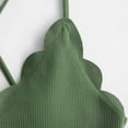 thumbnail image 4 of Swimsuits for Women,Women Crisscross Back Solid High Waist Rib Bikini Set Two Piece Swimsuit Green XL(XL), 4 of 7