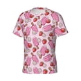 thumbnail image 5 of Qekee Strawberry Popsicle Classic Fit T-Shirt Men's Shirt Men's Tight Short Sleeves for Exercise, Running, Mountaineering - Strawberry Popsicle, 5 of 9