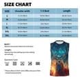 thumbnail image 5 of Goofa Celestial Stag Cosmic Glow Printed Men's Sleeveless T-Shirt - Athletic Gym Workout Tank Top for Men - Moisture-Wicking, UPF 30+ Quick-Dry Muscle Tee-Small, 5 of 8