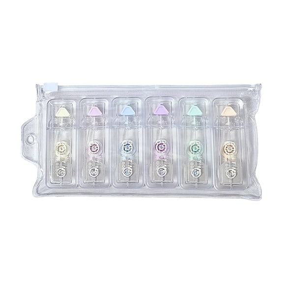Transparent Correction Tape Set, 6 Pack for Forms, Planners, and Records