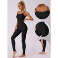 thumbnail image 3 of DARING DIVA Spaghetti Strap Leggings Rompers Workout Jumpsuit M Black, 3 of 6