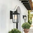 thumbnail image 5 of LNC Outdoor Wall Lantern with Seeded Glass, 11" Black Porch Light, E26 Base, Wet Rated, 5 of 12