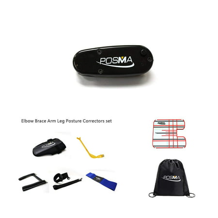 POSMA LA010P Golf Putting Training Laser Aid Set with Leg Posture Corrector, Correction Belt, Wooden Putter