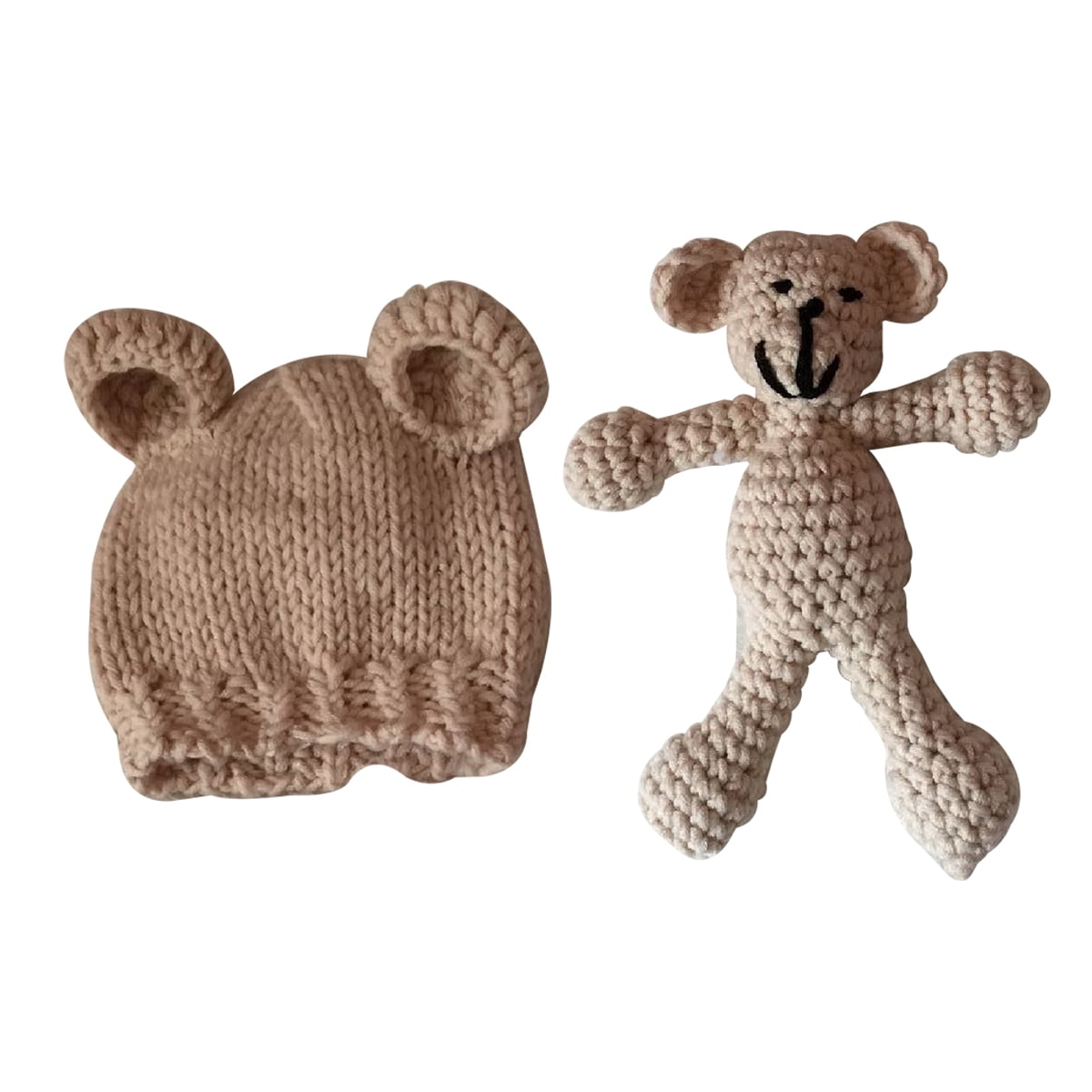 Accessoires de photographie pour nouveau-né - Costume tricoté en crochet pour séance photo (rose