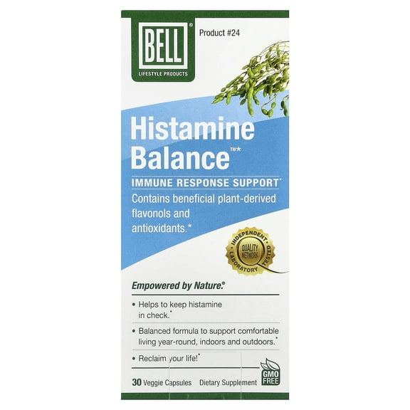Bell Histamine Balance - Natural Supplement, Optimizing Immune Response & Maintaining Healthy Respiration Comfort - Unique Blend, 30 Veggie Caps