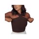 thumbnail image 2 of Camisola de punto para mujer VISgogo, camiseta sin mangas con cuello colgante cruzado de Color sólido de estilo informal para mujer, camiseta Base delgada VISgogo moda, 2 of 9