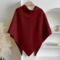 thumbnail image 4 of Dwellite Pashmina Shawl Wraps Women Knitted Shawls Wraps Cardigan Cape Wool Knitted Shoulder Top Sweater Shawl Scarf 2026 Wine, 4 of 7