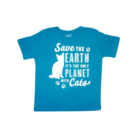 

Inktastic Save the Earth It s the Only Planet with Cats with Pawprints Gift Toddler Boy or Toddler Girl T-Shirt