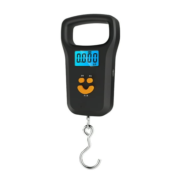 GJX Digital Portable Hanging Fish Scale with Backlit LCD Display and Hook, 110 lb Limit