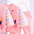 thumbnail image 6 of CAUYDY Baby Girls Shower Gift Preemie Boys Fall Clothing Infant Layette 2 Long Sleeve Shirt + 2 Pants + Hat + Bib + Bellyband 7 Pieces Soft Set Sizes 0-3 Months,Pink, 6 of 7