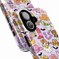 thumbnail image 2 of Cute Halloween Western Phone Case for iPhone 16 15 14 13 12 11 Pro Max, Mini & Plus – Kawaii Ghosts, Pumpkins, Cowgirl Boots & Skeletons (Purple), 2 of 6
