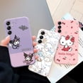 thumbnail image 2 of Funda de teléfono de dibujos animados para Samsung Galaxy A15 A55 M14 M15 M55 Linda Cinnamoroll Kuromi Kitty Cat Dog Anime funda trasera suave de silicona, 2 of 5