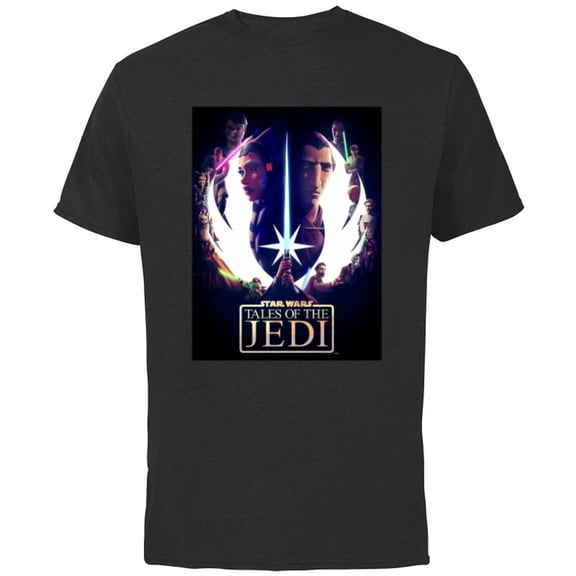 Star Wars Tales of the Jedi Ahsoka and Dooku Disney - Short Sleeve Cotton T-Shirt for Adults - Customized-Black