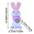 thumbnail image 3 of 12.6" Light Up Plush Easter Decoration LED Rabbit Figurine With Carrot For Spring Home Easter Party Mantel &, 3 of 9