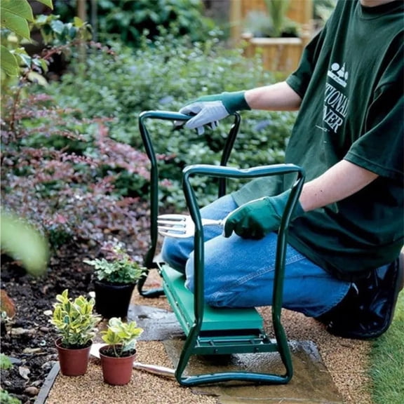 Garden Kneeler Seat Soft Kneeling Stool With 2 Handles Folding Garden Nearby NEW