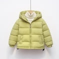 thumbnail image 2 of Boys Girls Down Jacket Unisex Tween 4-12Year Long Sleeve Solid Color Padded Jacket Winter Thickened Warm Padded Coat Casual Outerwear, 2 of 6