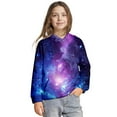 thumbnail image 2 of Sweatshirts for Boys Galaxy Print Cozy Pullover Hoodie Top Casual Style Boys Hoodies Size 3-4Y, 2 of 8