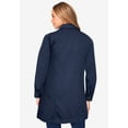 thumbnail image 2 of Jessica London Women's Plus Size Long Denim Jacket Oversized Jean Jacket, 2 of 5