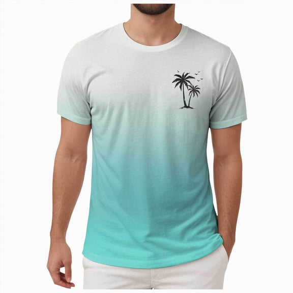 Leey-World Men's Cotton T-Shirts Oversized Shirt Short Sleeves Streetwear Loose Fit Summer Tee Tops Washed Basic Unisex Shirts Men T Shirts(Light Blue,2XL)