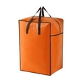 thumbnail image 2 of Uandlove Large Storage Bags for Clothes & Blankets, Heavy Duty Foldable Storage Container with Zipper & Handles for Moving, Dorm, Seasonal Organization, Orange, 2 of 6