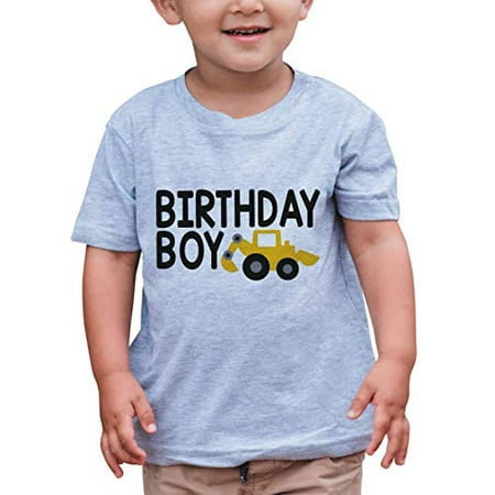 

7 ate 9 Apparel Boy s Birthday Boy Construction T-Shirt Grey
