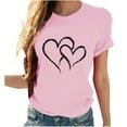 thumbnail image 2 of GaThRRgYP Spring Tops for Women,Plus Size Tops for Women Dressy,Women Girls Plus Size Sunflower Print Tees Short Sleeve T Shirt Blouse Tops, 2 of 8
