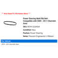 thumbnail image 2 of Power Steering Multi Rib Belt - Compatible with 2009 - 2011 Chevy Aveo 2010, 2 of 2