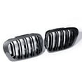 thumbnail image 3 of Carbon Fiber Glossy Black Dual Line Kidney Grille Fit 1999-2002 BMW E46 2-Door 318is 323is 328is 318i 323i 328i 328Ci 323Ci 325Ci 330Ci, 3 of 8