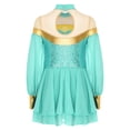 thumbnail image 4 of iiniim Kids Girls Arabian Princess Dance Sequins Leotard Dress Festival Party Costume Light Green 8, 4 of 7