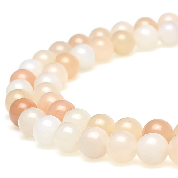 MJDCB 8mm Pink Aventurine Gemstone Loose Beads Well Polished Round Crystal Energy Stone Healing Power for Jewelry Making Findings DIY Bracelet Necklace 1 Strand 15"