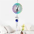 thumbnail image 2 of Fairy Kinetic Gradient Color Wind Spinner Sculpture 3D Wind Chimes Sun Catcher Gazing Ball Spiral Tail Stabilizer, 2 of 5