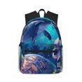thumbnail image 1 of Disketp Underwater Turtle Dolphin Octopus Mochila Ligera Clásica con Múltiples Bolsillos, Mochila Casual para Hombre y Mujer, Ideal para Escuela, Trabajo y Viajes, 1 of 6