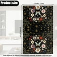 thumbnail image 3 of SCRAWLGOD Daisy Floral Butterfly Moon Black 3 PCS Non Slip Headrest Cover for Recliner Chair, Lazy Boy Recliner Headrest Cover, Sofa Head Protector for Office Chair 17x27 in, 3 of 7